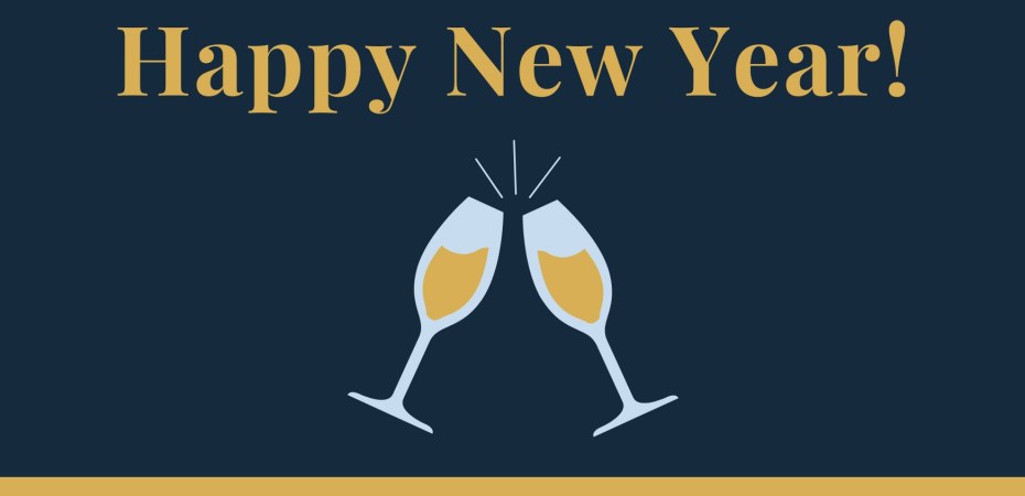 Happy New year cheers wine